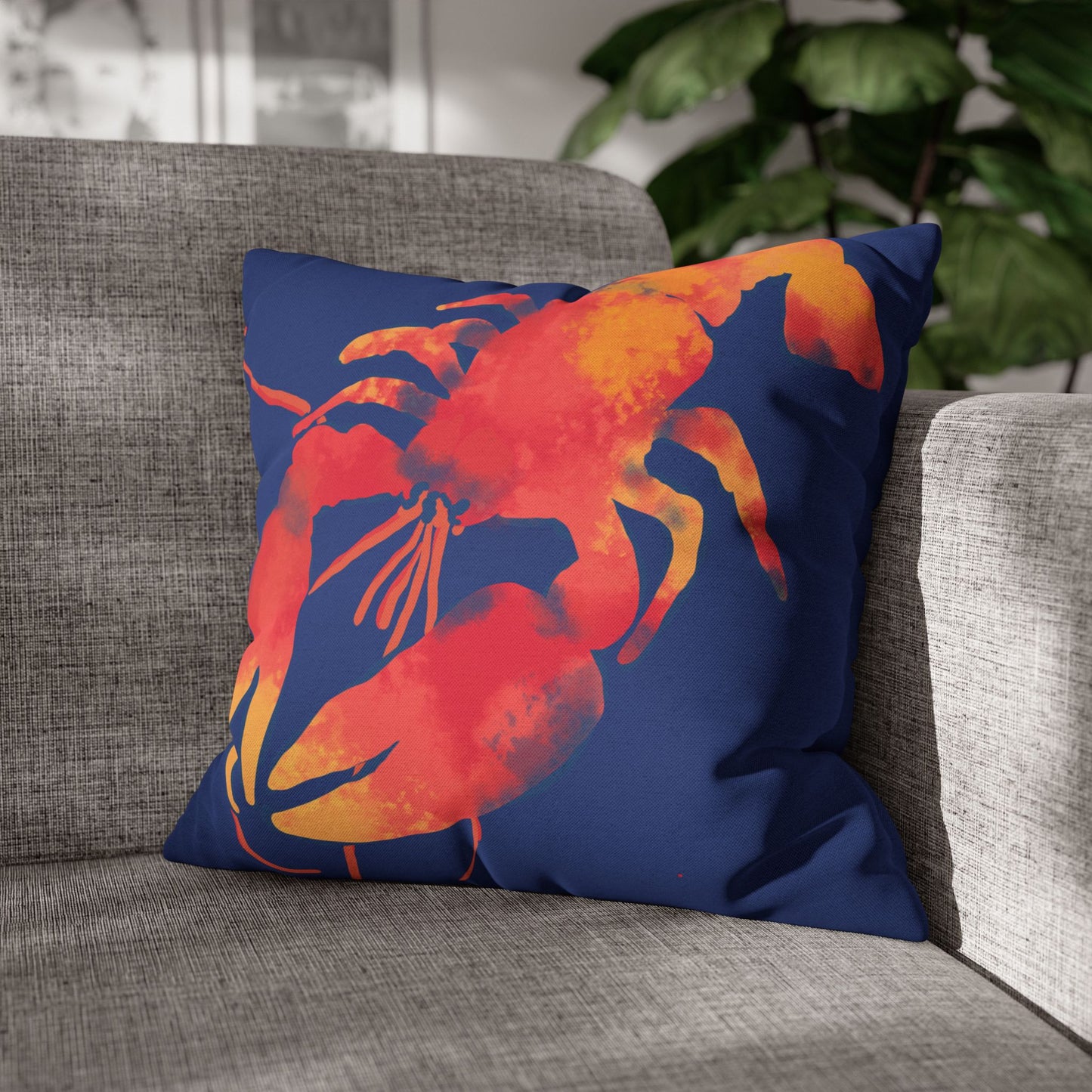 Bright Lobster Pillowcase, Coastal Decor, Nautical Home Accent, Gift for Seafood Lovers, Summer Vibes, Beach House Decor