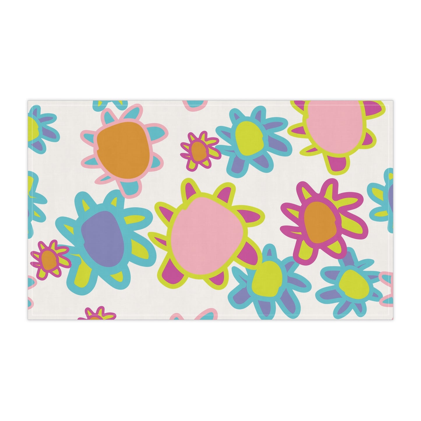 Cheerful Floral Tea Towels, Kitchen Décor, Gift for Hostess, Fun Home Accessories, Spring Celebrations, Bright Kitchen Linens