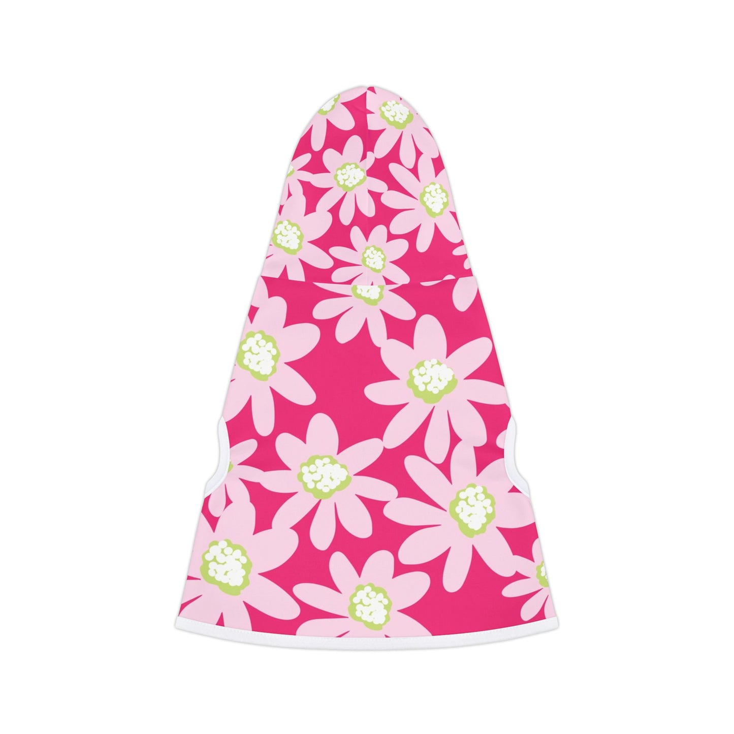 Floral Pink Daisy Pet Hoodie for Fashionable Pets, Cozy Dog Sweatshirt, Cute Cat Outfit, Pet Clothing Gift, Spring Pet Apparel