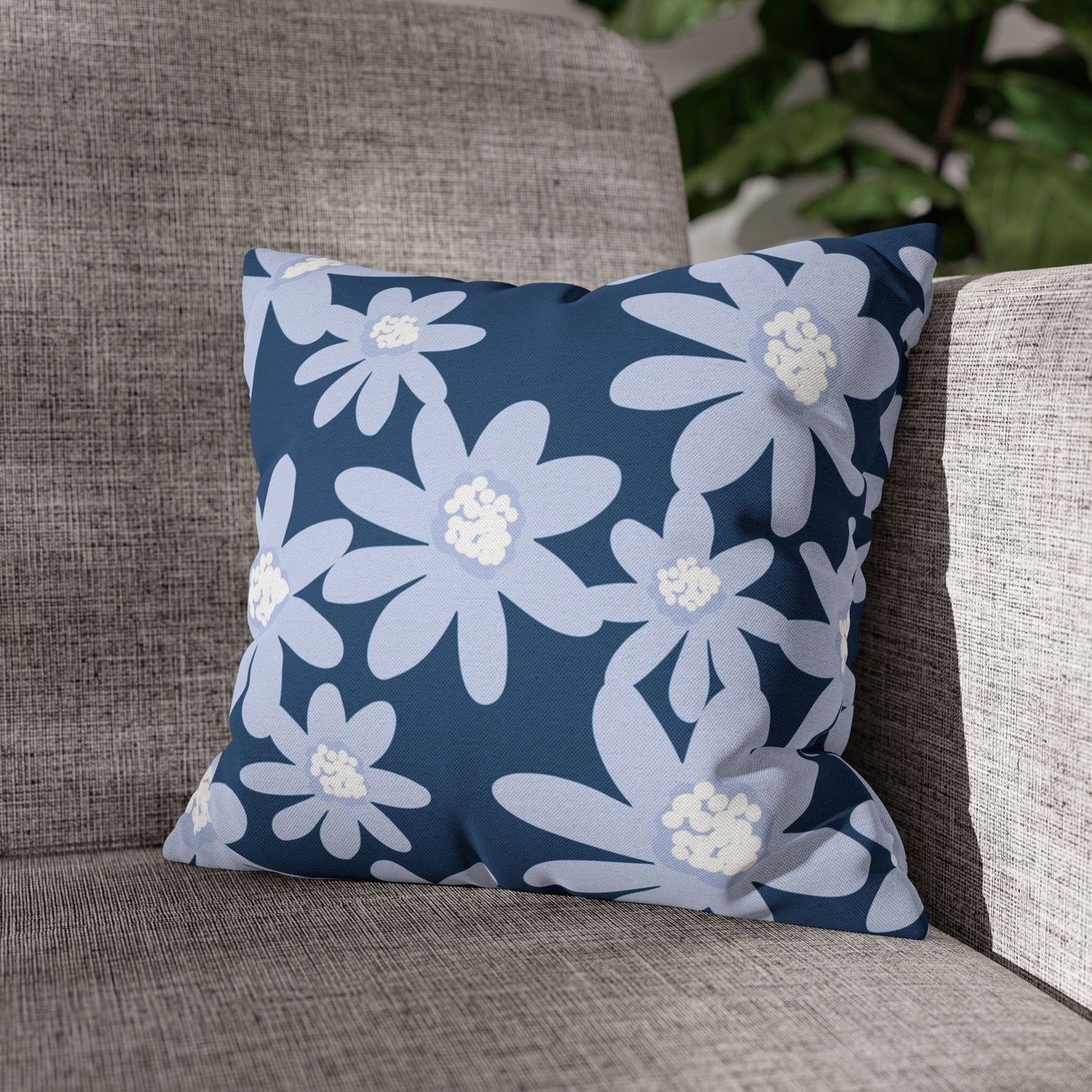 Floral Pattern Square Pillowcase - Cozy Home Decor, Flower Cushion Cover, Living Room Accent, Gift Idea, Spring Home Accessories