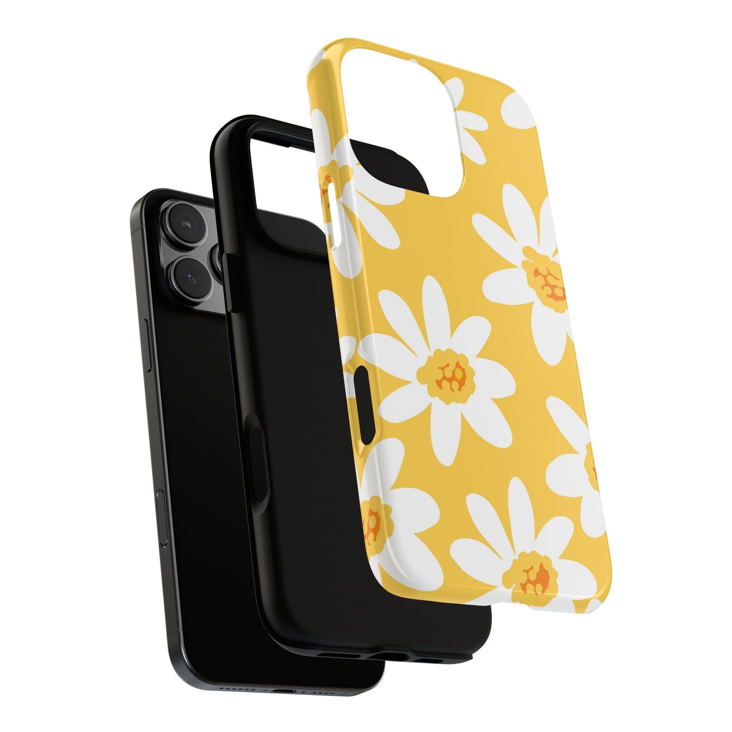 Yellow Daisy Phone Case, Floral Phone Cover, Tough Case, Summer Vibe Accessory, Gift for Nature Lovers, Bright Floral Design
