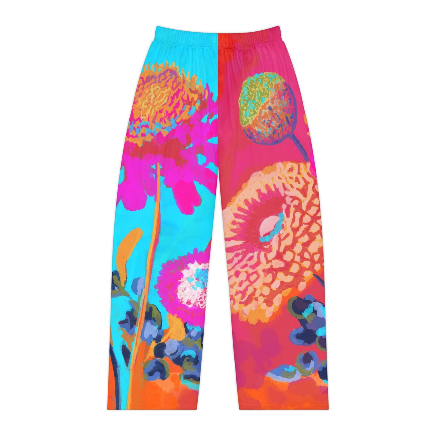 Floral Dreams Women's Pajama Pants — Bright Abstract Bloom All-Over Print