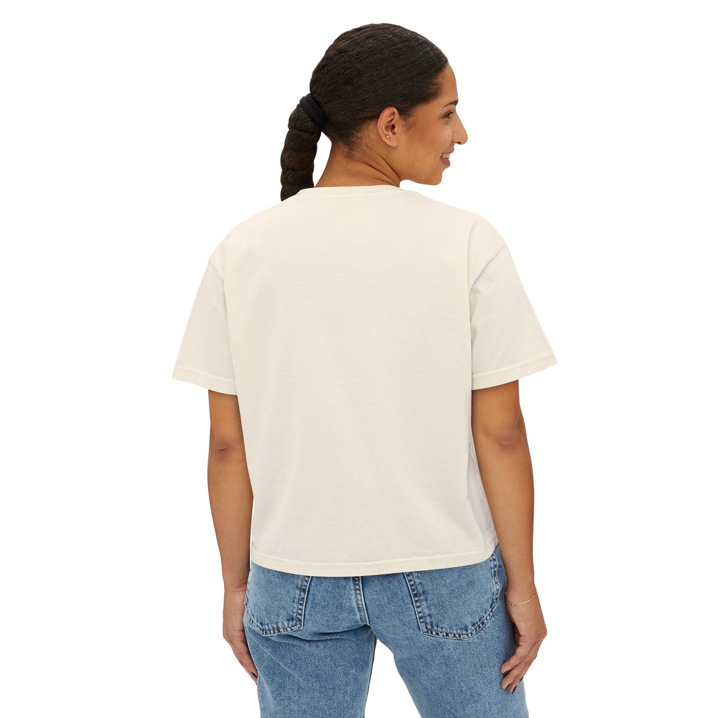 Women's Boxy Tee, Greek Market Santorini T-Shirt, Vacation Souvenir Tee, Cute Casual Top, Fun Graphic Tee, Gift for Travelers
