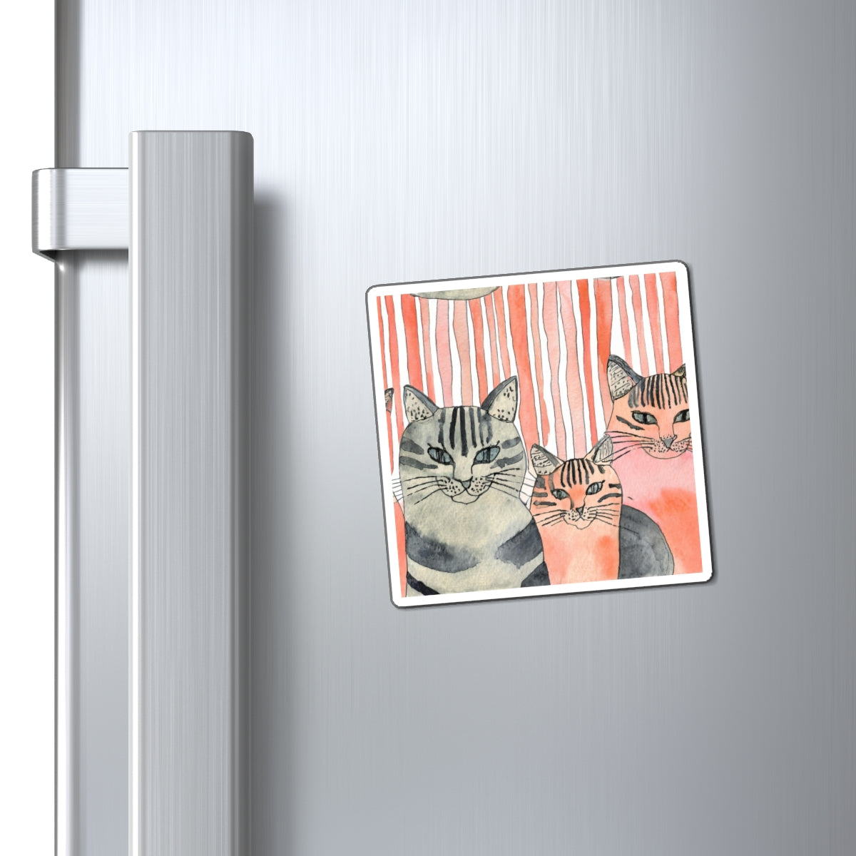 Whimsical Cat Magnets - Cute Kitty Fridge Decor for Cat Lovers, Animal Gifts, Home Decor, Unique Housewarming, Pet Supplies