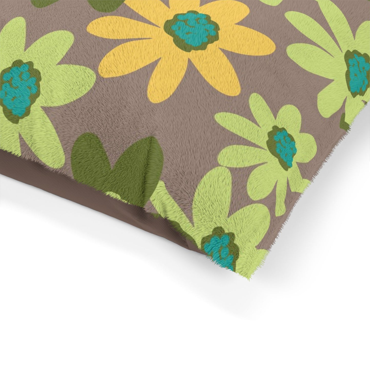 Floral Daisy Pet Bed, Cozy Dog & Cat Mattress, Eco-Friendly Flower Design Pet Cushion, Perfect for Home or Dog Crate, Great Pet Gift, Spring Decor