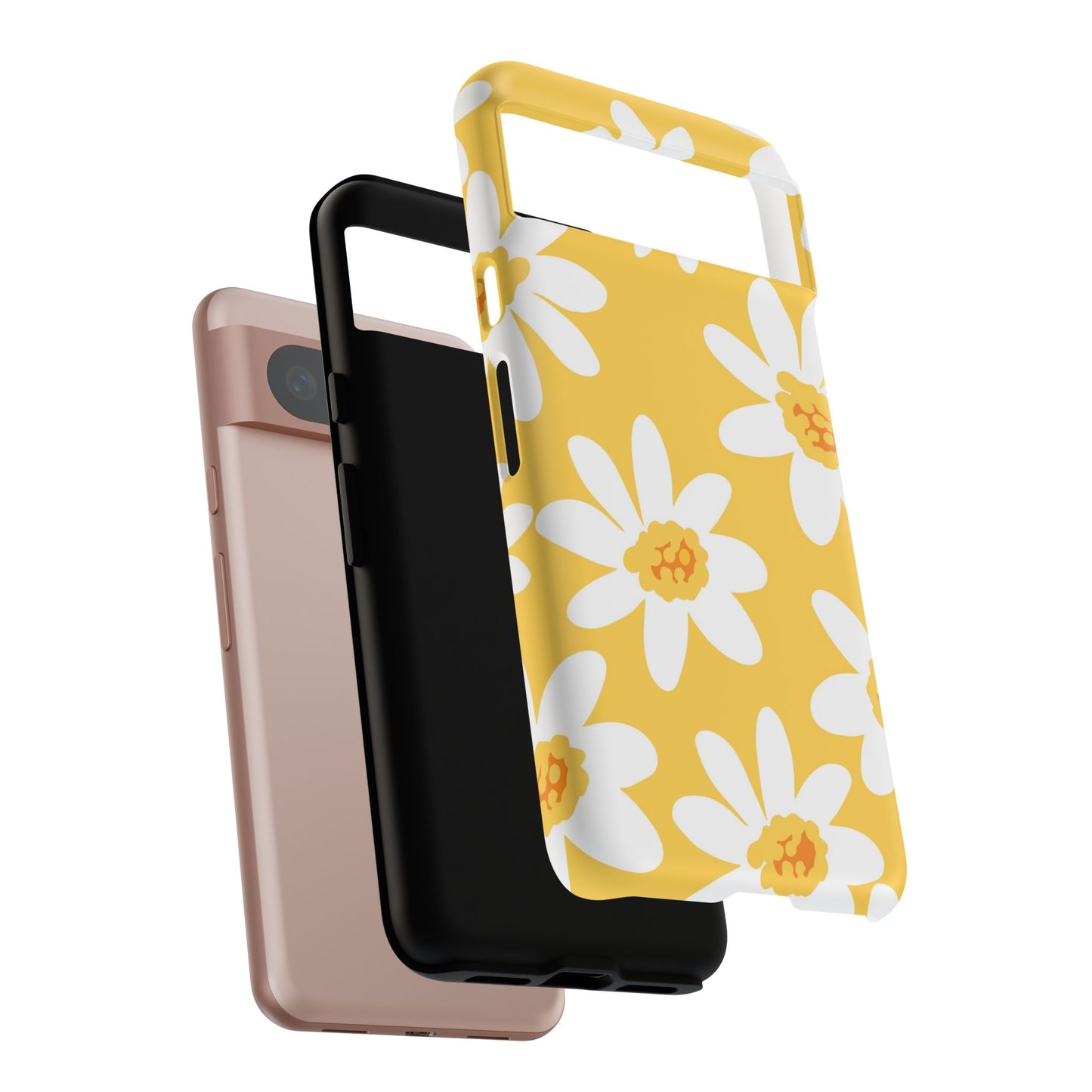 Yellow Daisy Phone Case, Floral Phone Cover, Tough Case, Summer Vibe Accessory, Gift for Nature Lovers, Bright Floral Design