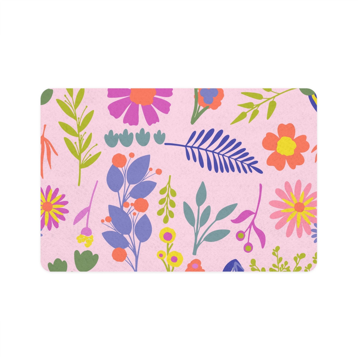 Floral Pet Food Mat for Dogs & Cats, Cute Feeding Mat, Dog Bowl Mat, Pet Accessories, Kitchen Decor, Gifts for Pet Lovers