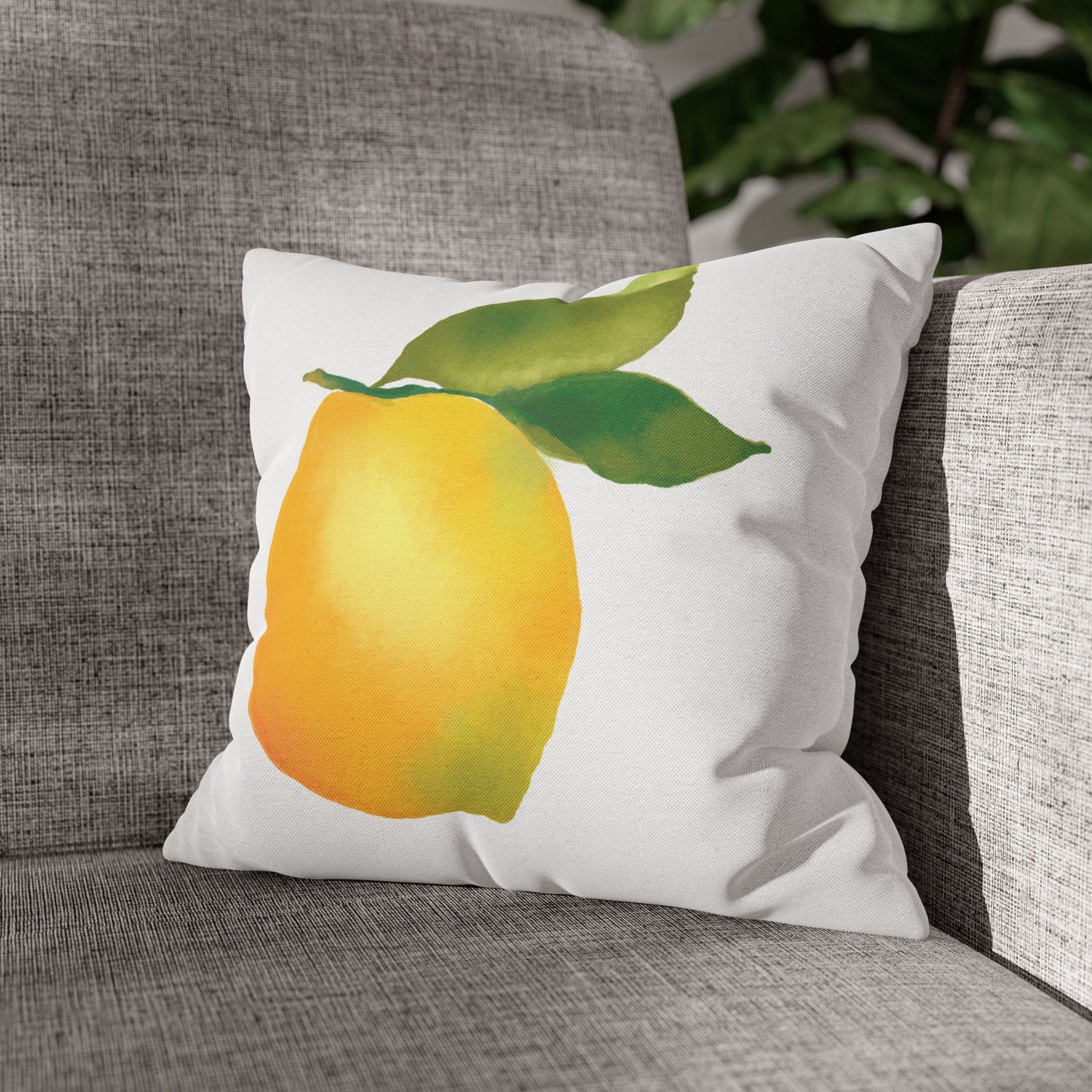 Lemon Print Pillowcase, Citrus Decor, Summer Home, Throw Pillow Cover, Gift for Fruit Lovers, Cozy Living Room Accent