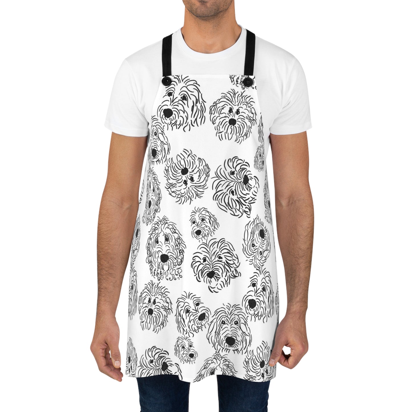 Cute Dog Print Apron for Pet Lovers, Cooking Gift, Baking Apron, Animal Lover's Gift, Unique Kitchen Decor