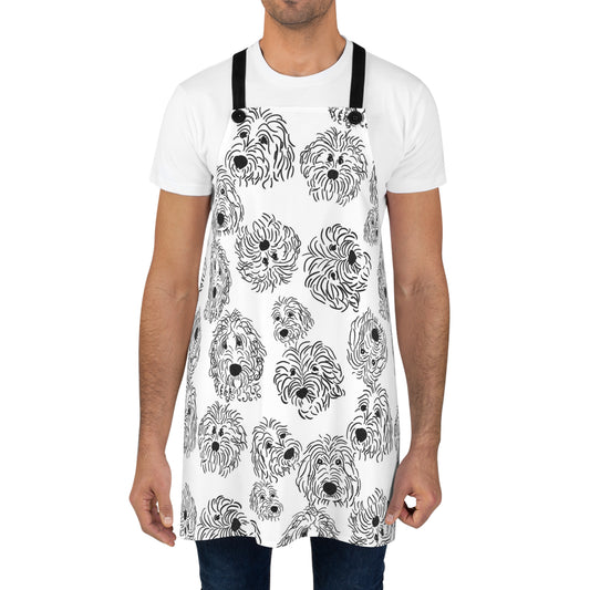 Cute Dog Print Apron for Pet Lovers, Cooking Gift, Baking Apron, Animal Lover's Gift, Unique Kitchen Decor