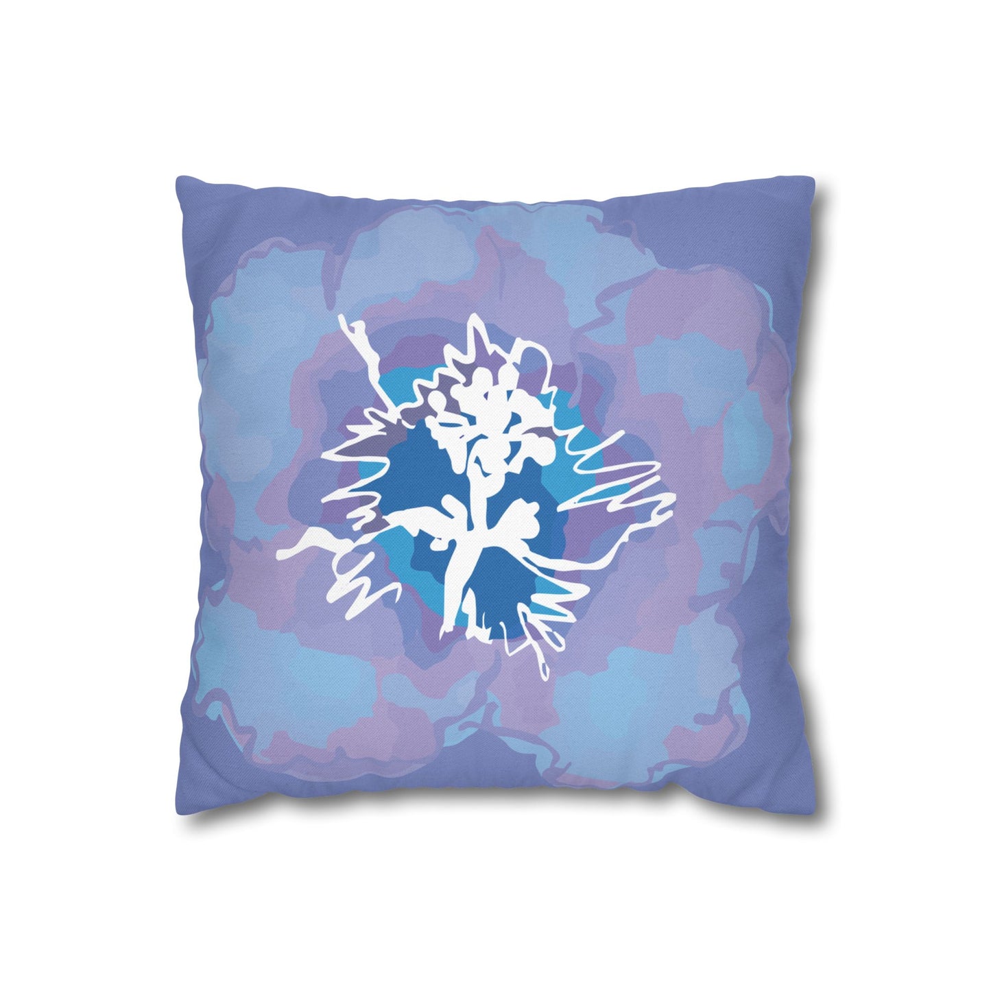 Beautiful Azalea Floral Periwinkle Patterned Pillowcase | Cozy Home Decor, Dreamy Bedroom Accents, Unique Gift, Stylish Cushion Cover