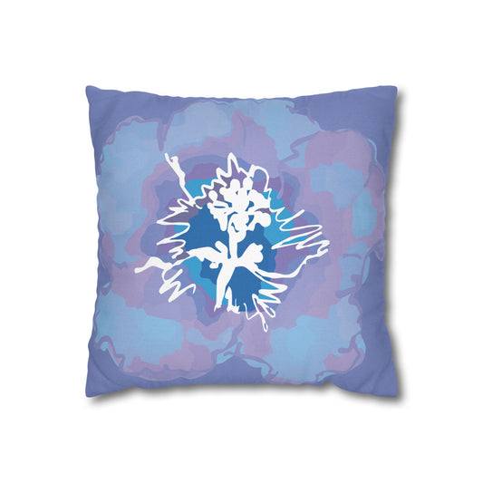 Beautiful Azalea Floral Periwinkle Patterned Pillowcase | Cozy Home Decor, Dreamy Bedroom Accents, Unique Gift, Stylish Cushion Cover