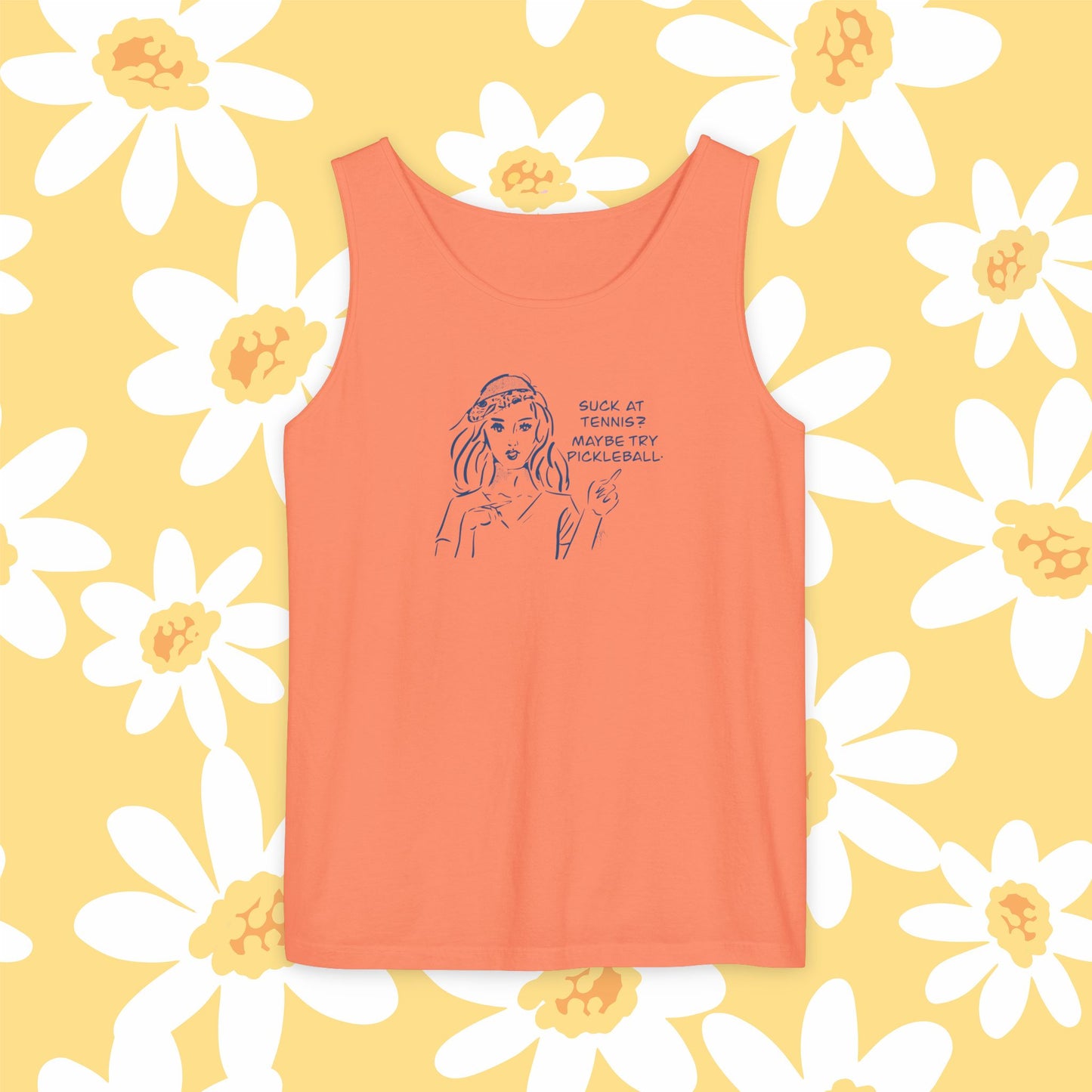Do you suck at tennis? Try Pickleball. Funny Tennis/Pickleball Tank Top, Unisex Sport Shirt, Gift for Athletes, Summer Workout Apparel, Casual Exercise Top, Fun Sportswearh