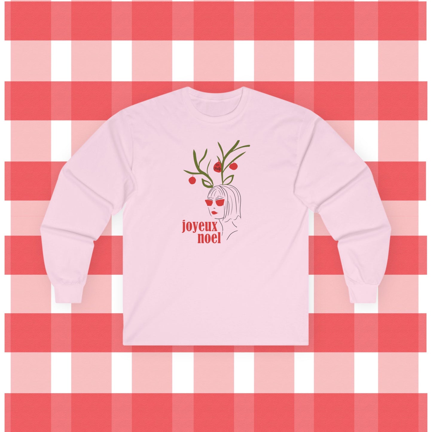Joyeux Noël Long Sleeve Tee — French Merry Christmas Shirt