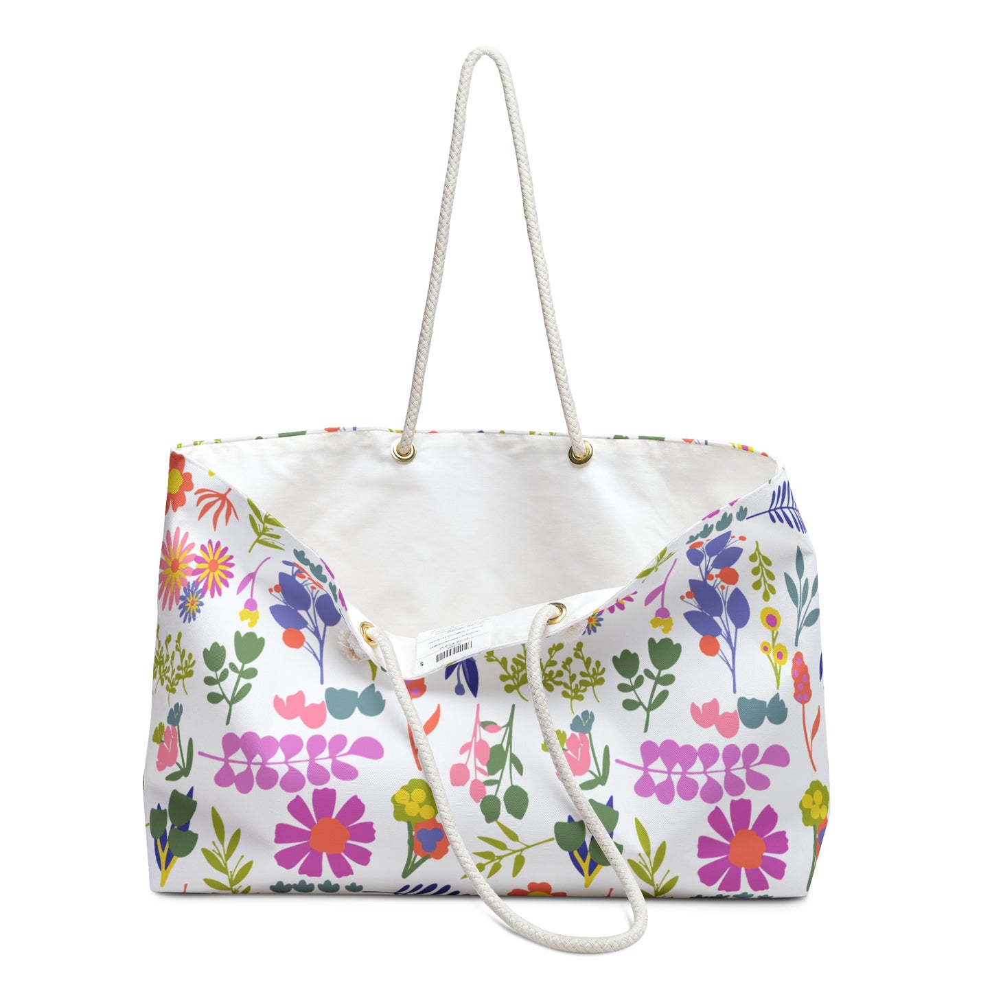 Floral Meadow Weekender Bag — Colorful Wildflower Travel Tote