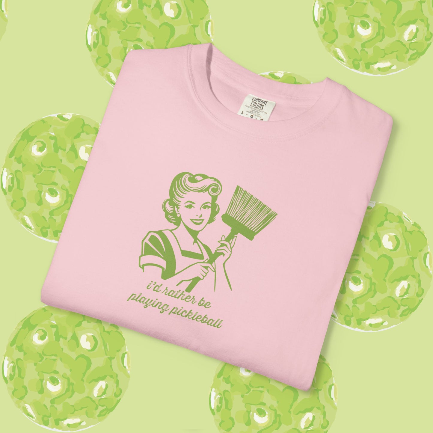Rather Be Playing PICKLEBALL! Unisex Garment-Dyed T-shirt with Playful Design: Perfect for Picnics, Casual Outings, and Gift Ideas for Friends