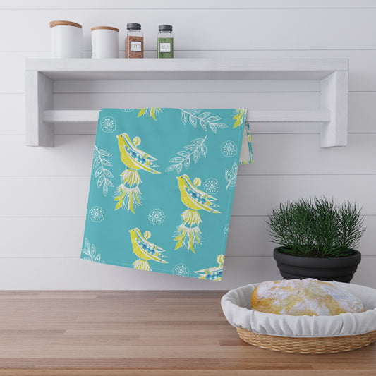 Charming Bird Print Tea Towels | Kitchen Decor, Gift for Bird Lovers, Eco-Friendly, Housewarming, Colorful Kitchen Accessories