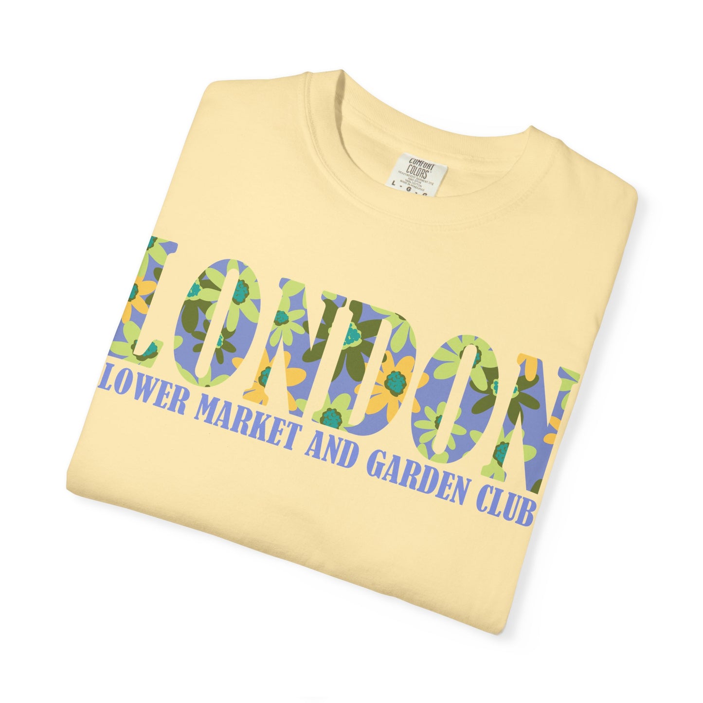 Floral Market T-Shirt, London Flower Club Tee, Unisex Garden Apparel, Summer Gift, Casual Outfit, Travel Shirt