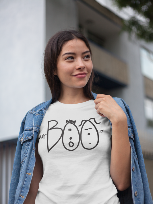 JUST BOO IT....Spooky Unisex Garment-Dyed T-shirt, Halloween Tee, Trendy Graphic Tee, Funny Costume Top, Holiday Apparel, Party Wear