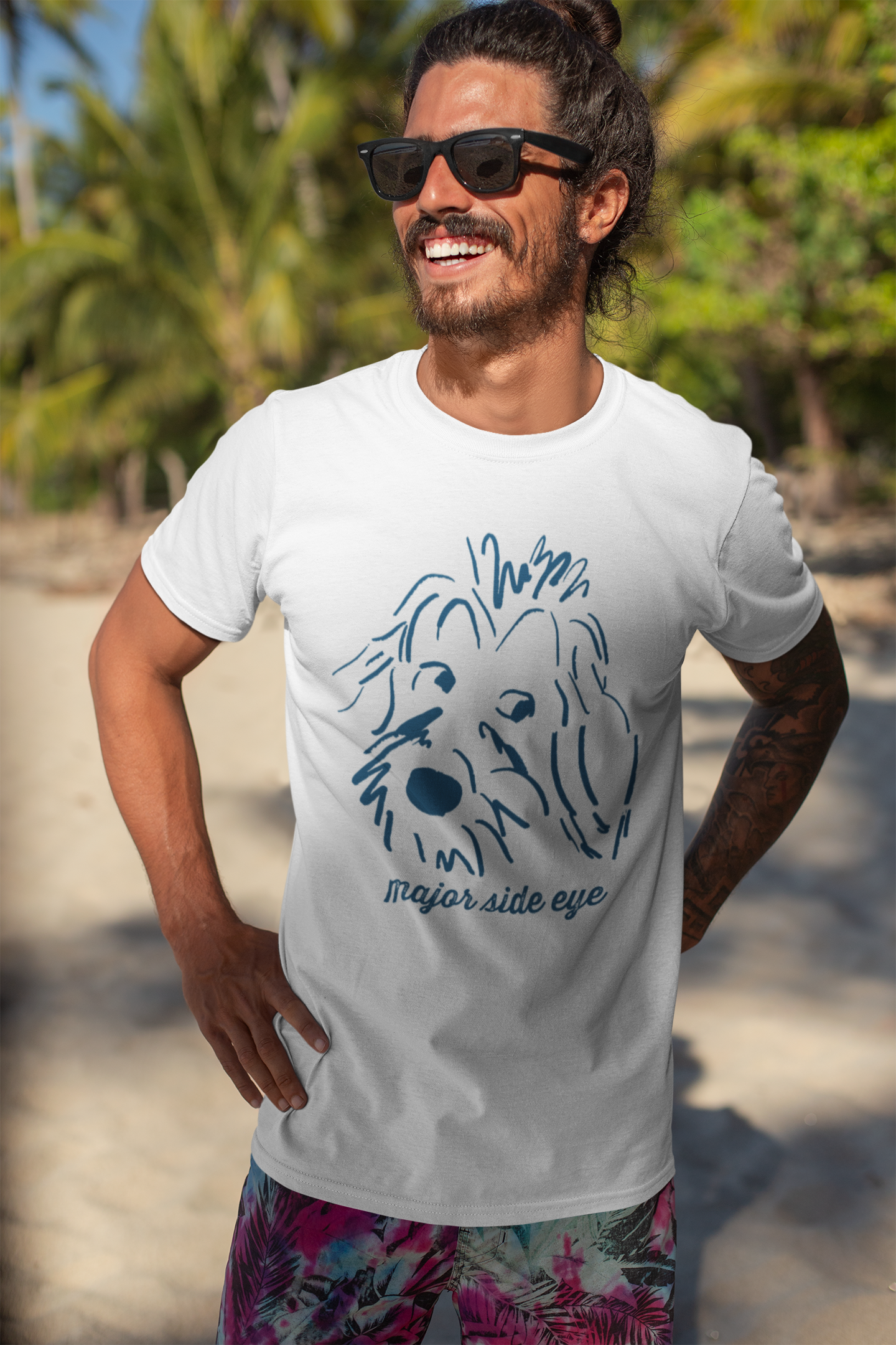 Major Side Eye Dog T-shirt, Funny Pet Lover Shirt, Unisex Gift for Dog Owners, Cute Animal Tee, Casual Everyday Wear