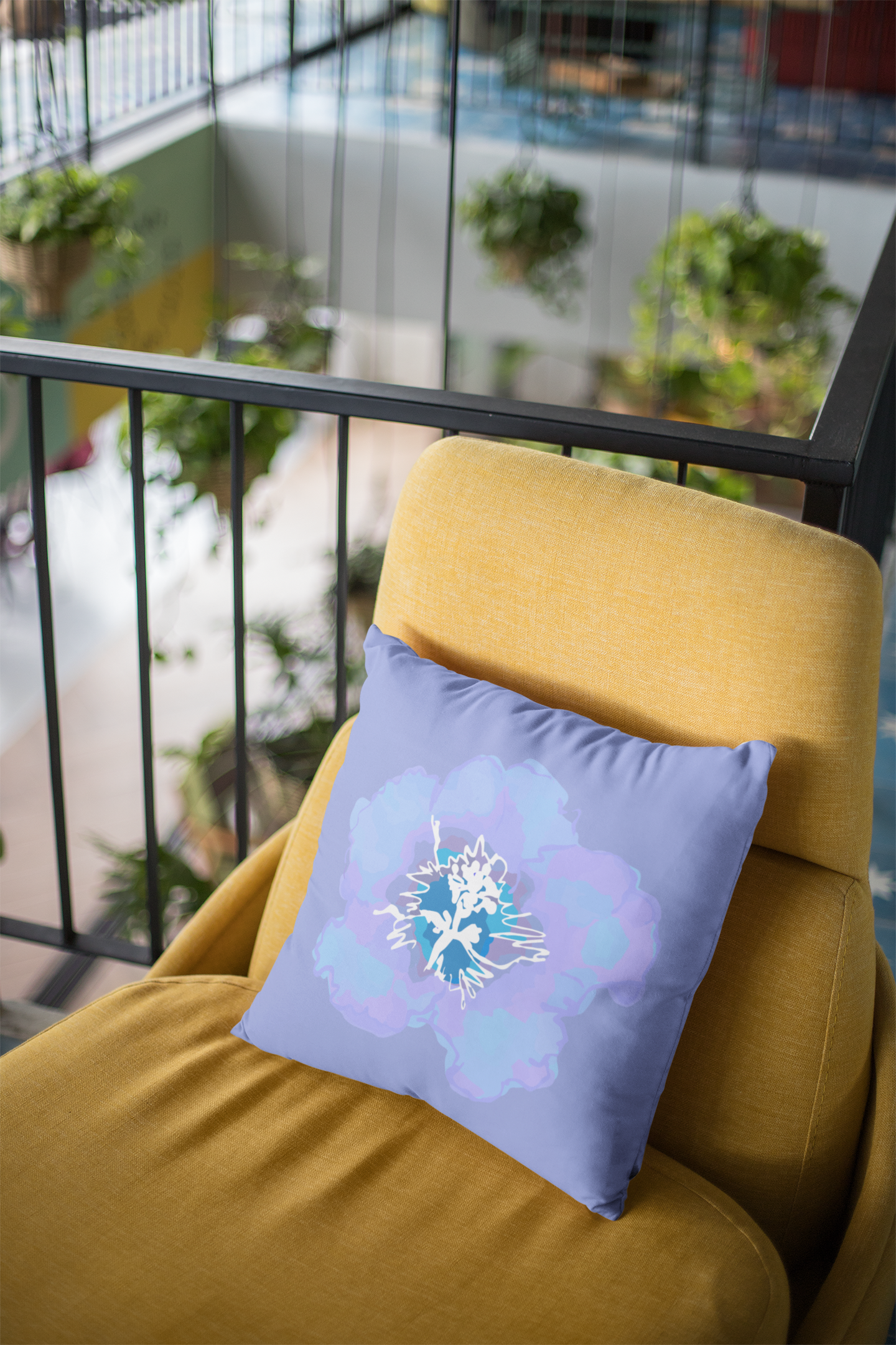 Beautiful Azalea Floral Periwinkle Patterned Pillowcase | Cozy Home Decor, Dreamy Bedroom Accents, Unique Gift, Stylish Cushion Cover