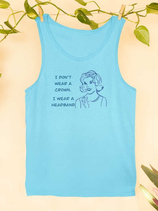 Headband Queen of the Court Tank Top - Cute Summer Shirt, Gift for Her, Feminist Apparel, Casual Wear, Birthday Gift, Tennis Gift, Pickleball Gift