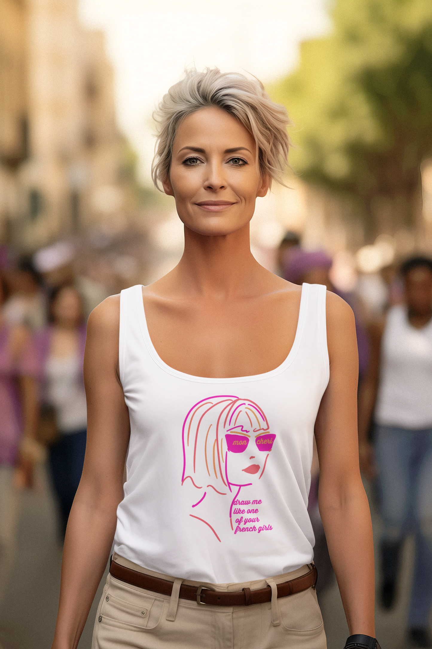 French Tank Top- "Draw me like one of your French girls."