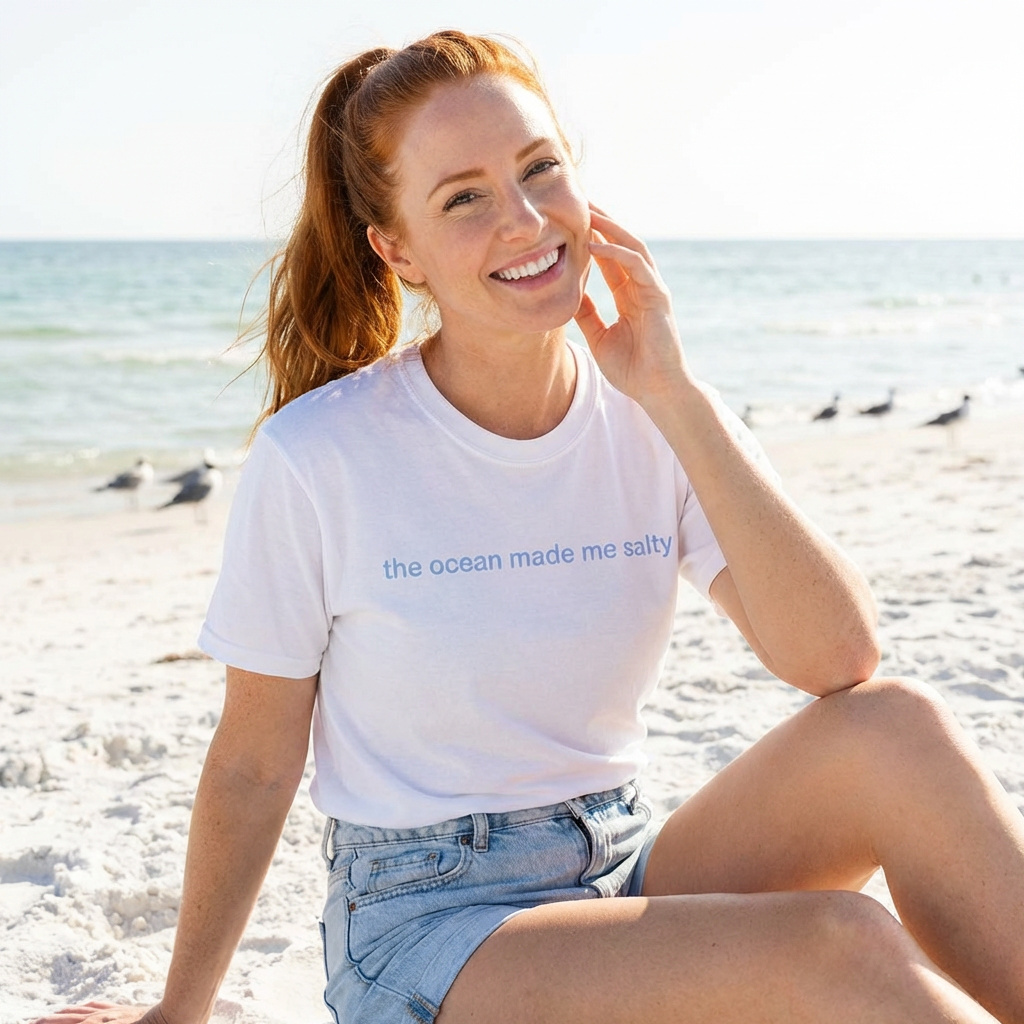 Ocean Made Me Salty T-Shirt (and the margarita)!