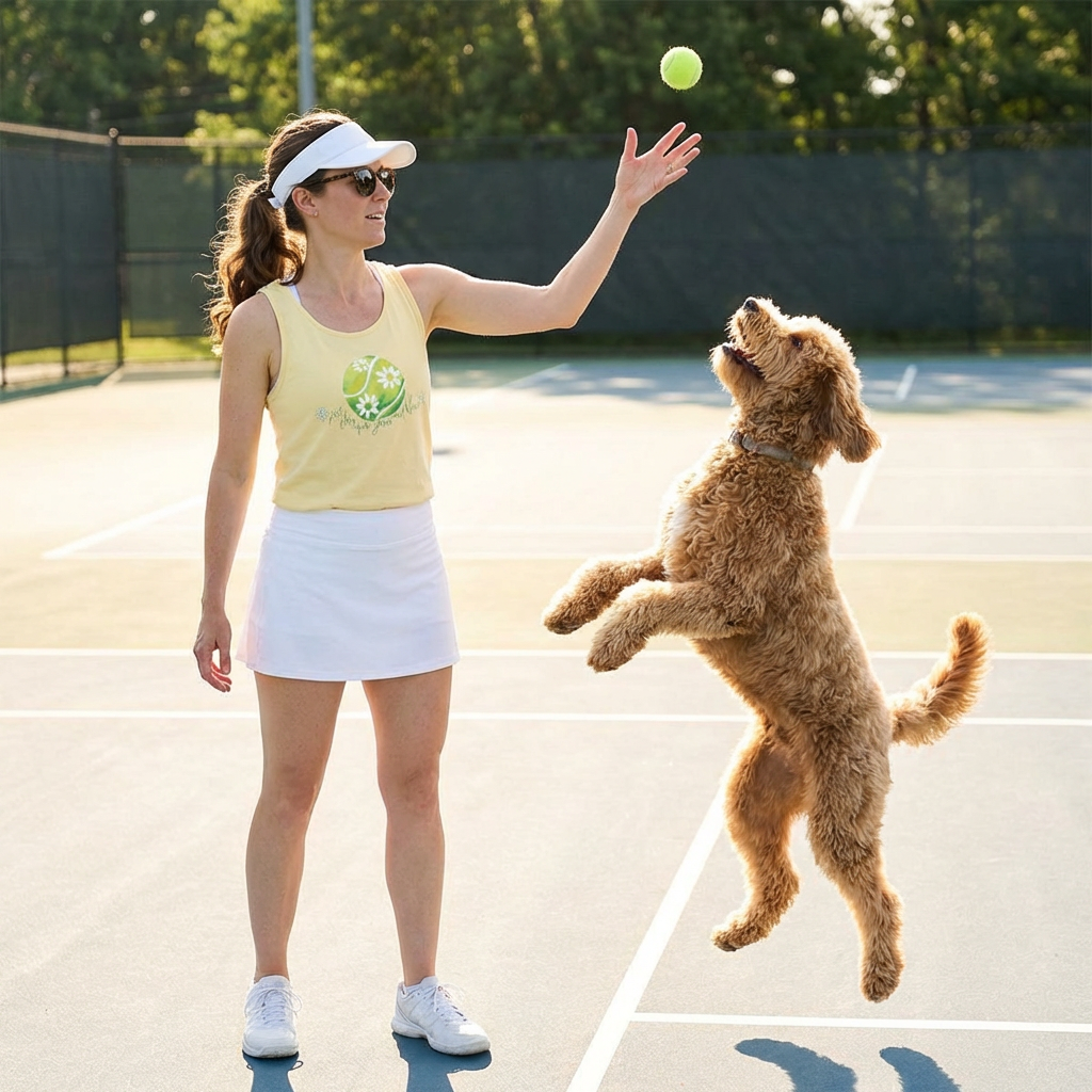 Play Your Game and Bloom! Tennis Floral Vibes Tank Top, Garden Tanks, Outdoor Summer Wear, Eco-Friendly Fashion, Casual Apparel, Floral Design