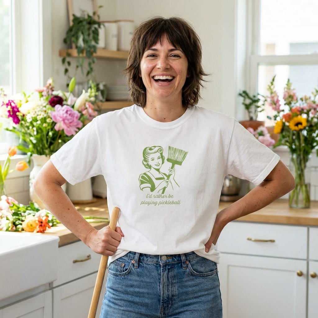 Rather Be Playing PICKLEBALL! Unisex Garment-Dyed T-shirt with Playful Design: Perfect for Picnics, Casual Outings, and Gift Ideas for Friends