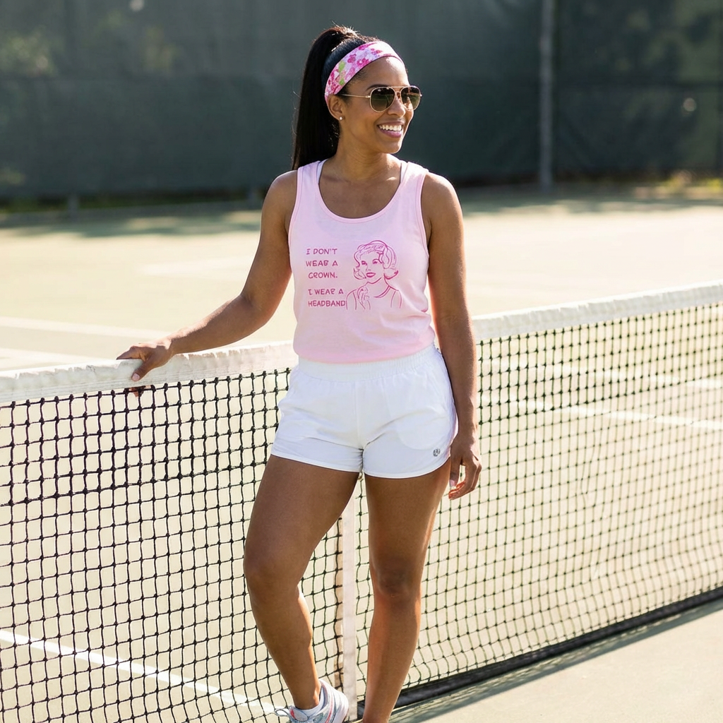 Tank Top - I don't wear a crown I wear a headband.  Tennis or pickleball gift.