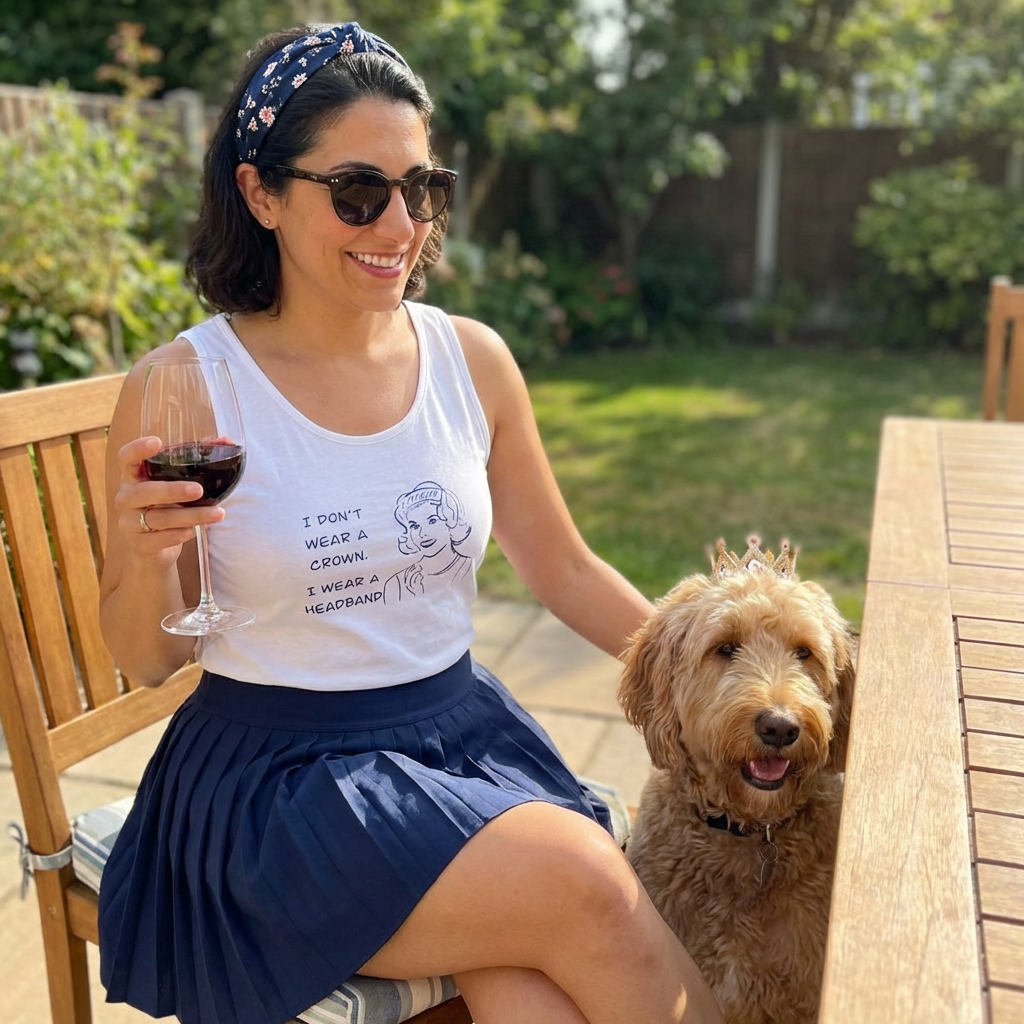 I Don't wear a Crown...I wear a Headband, Queen of the Court Tank Top - Cute Summer Shirt, Gift for Her, Feminist Apparel, Casual Wear, Birthday Gift, Tennis Gift, Pickleball Gift