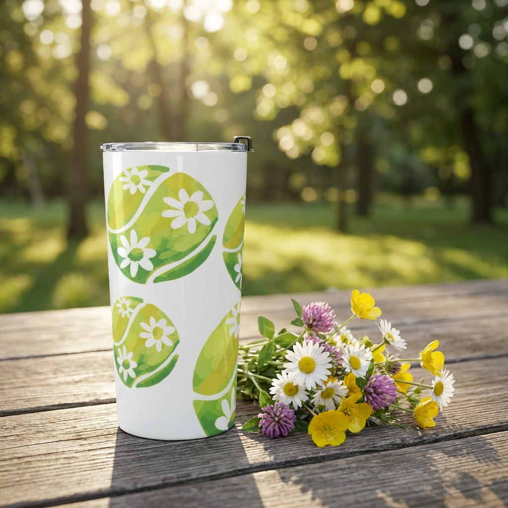20oz Floral Tennis Ball Tumbler - Hot and Cold Beverages
