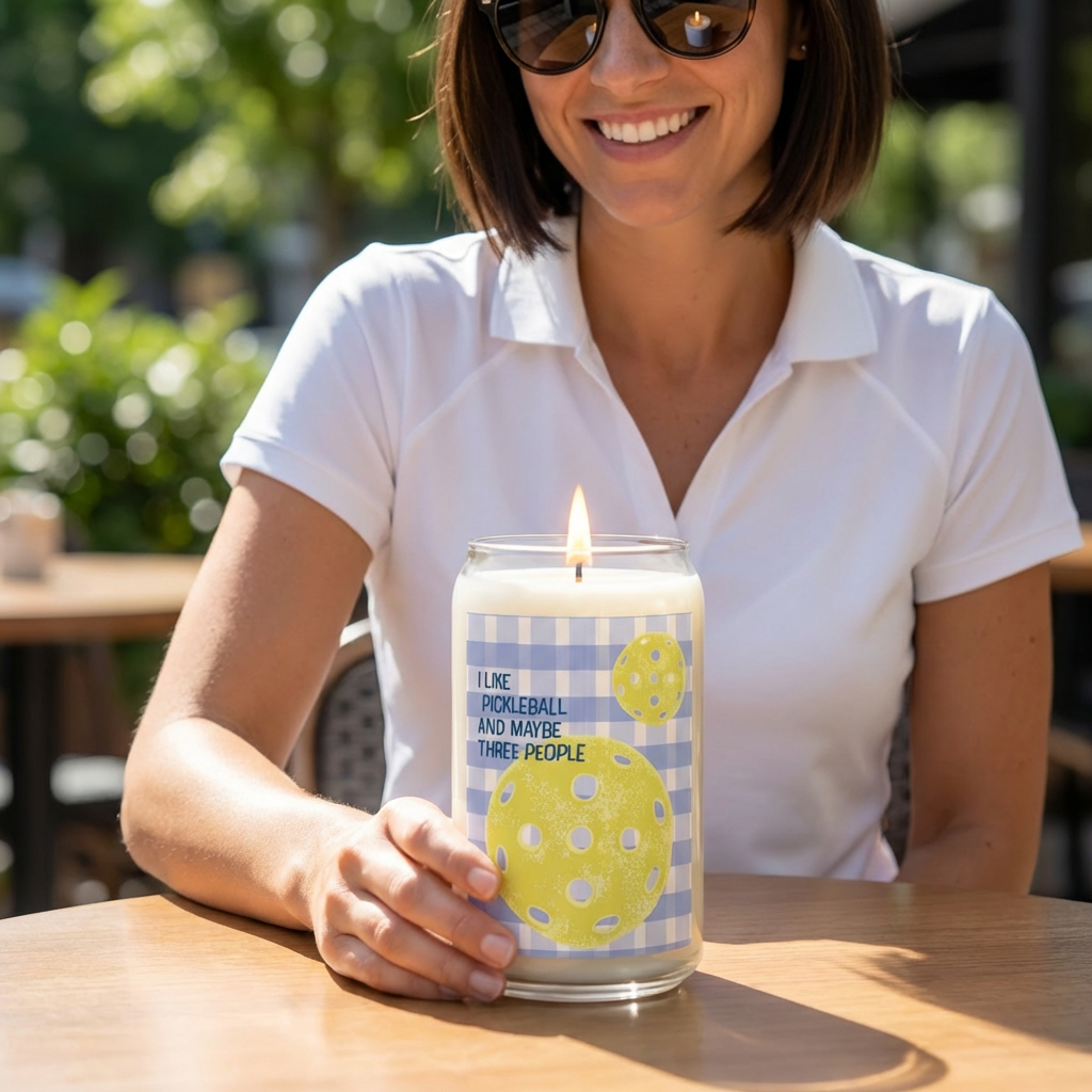 Soy Candle - "I Like Pickleball (And Maybe Three People)" Scented Candle, 13.75oz