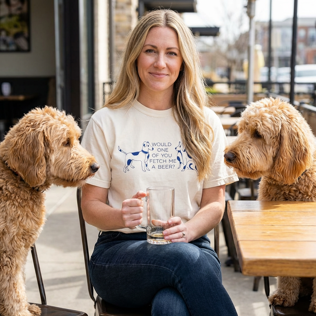 Dog Lovers T‑Shirt — “Would One of You Fetch Me a Beer?” Graphic Tee