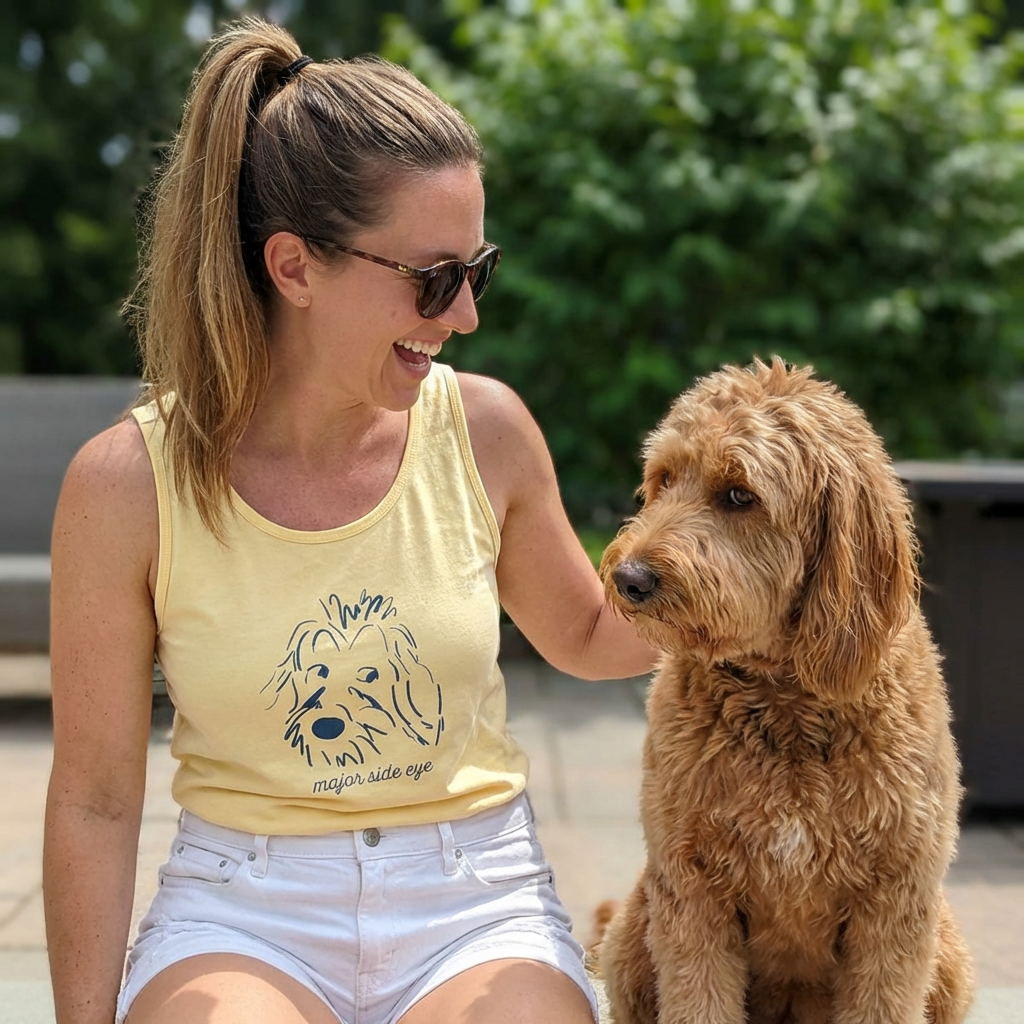 Tank Top Major Side Eye Did you know that Dogs are the only animal besides humans that whites in their eyes This needs to be celebrated! Dog lover gift.