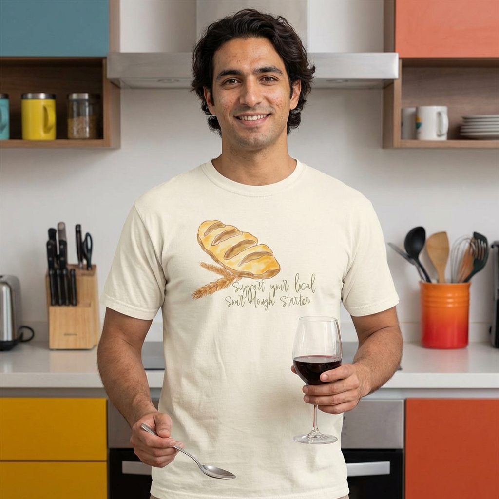 Bread Lover T‑Shirt – “Forget the Past, Eat More Bread” Bakery Graphic Tee