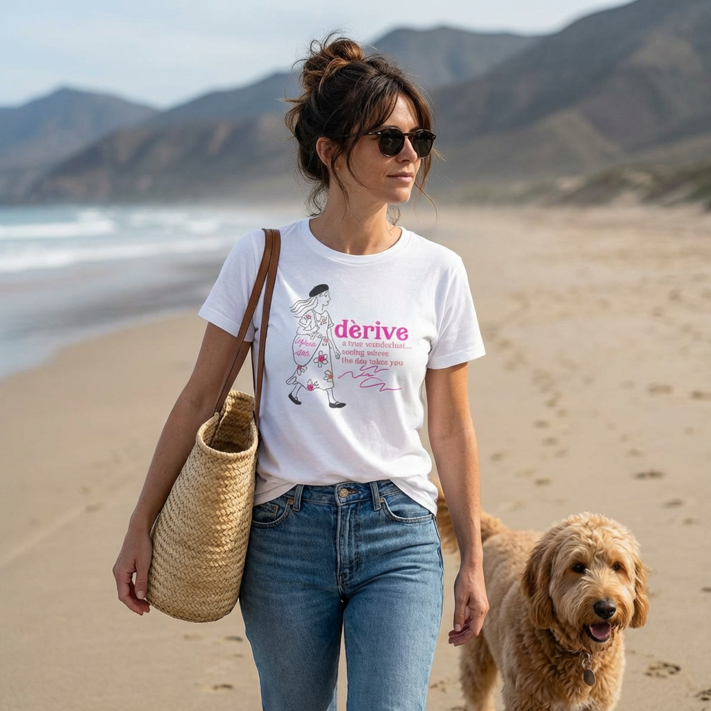"Derive"...a True Wanderlust...Seeing Where the Day Takes You, Women's Cotton T