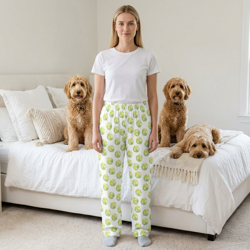 Women's Citrus Watercolor Pajama Pants - Lemon Lime All-Over Print Sleepwear