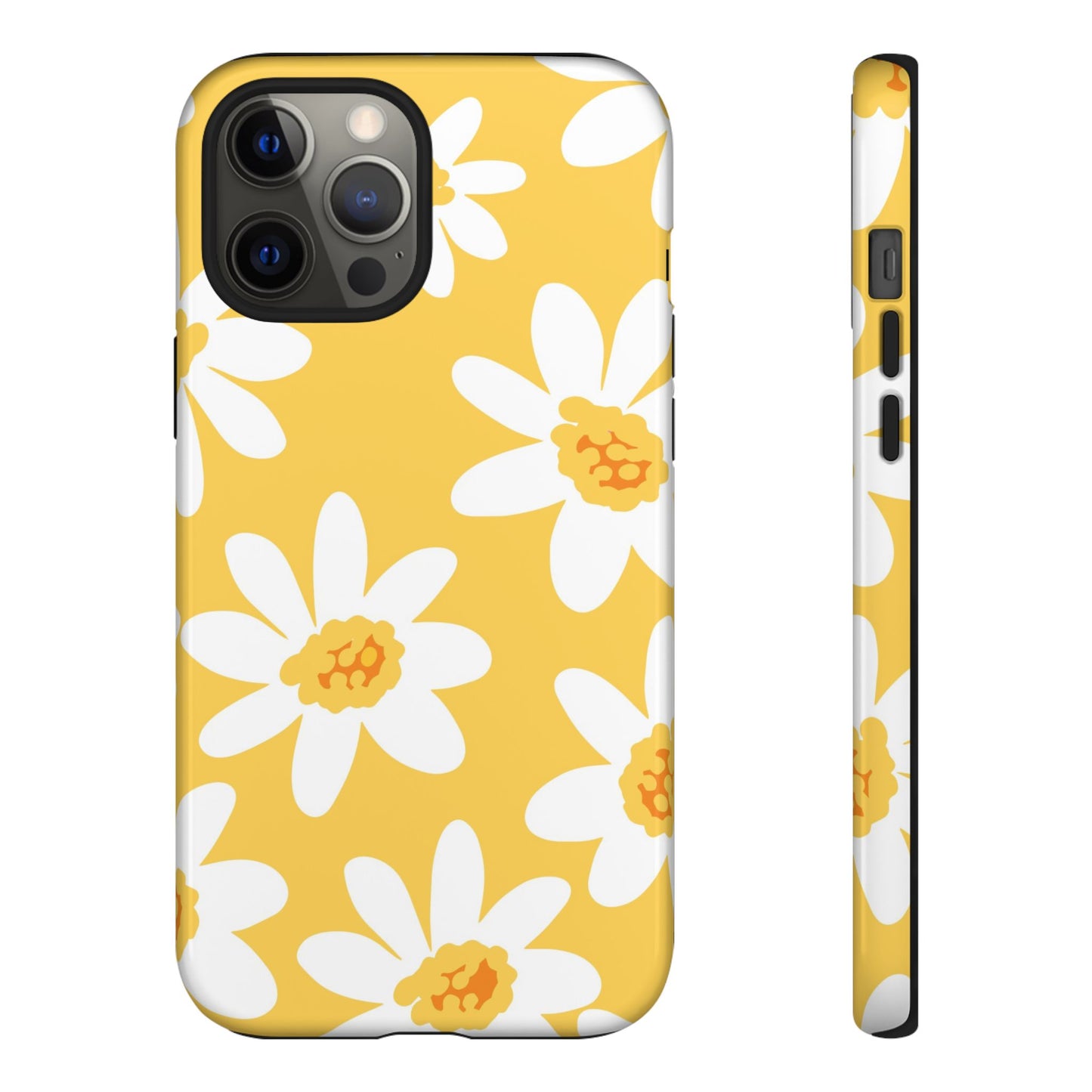 Yellow Daisy Phone Case, Floral Phone Cover, Tough Case, Summer Vibe Accessory, Gift for Nature Lovers, Bright Floral Design
