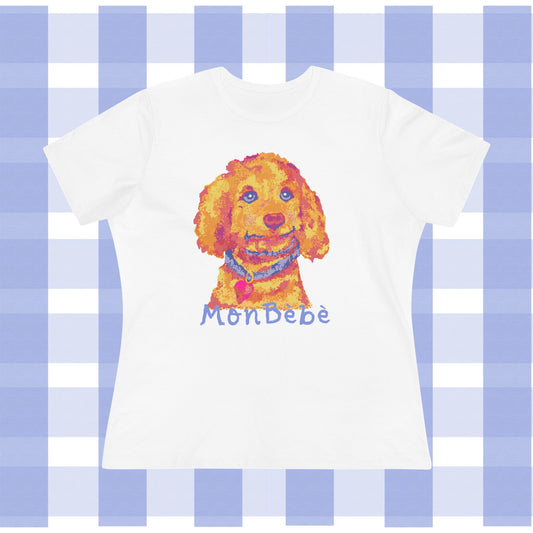 Cute Doodle Puppy Tee — "MonBebé" Women's Cotton T-Shirt