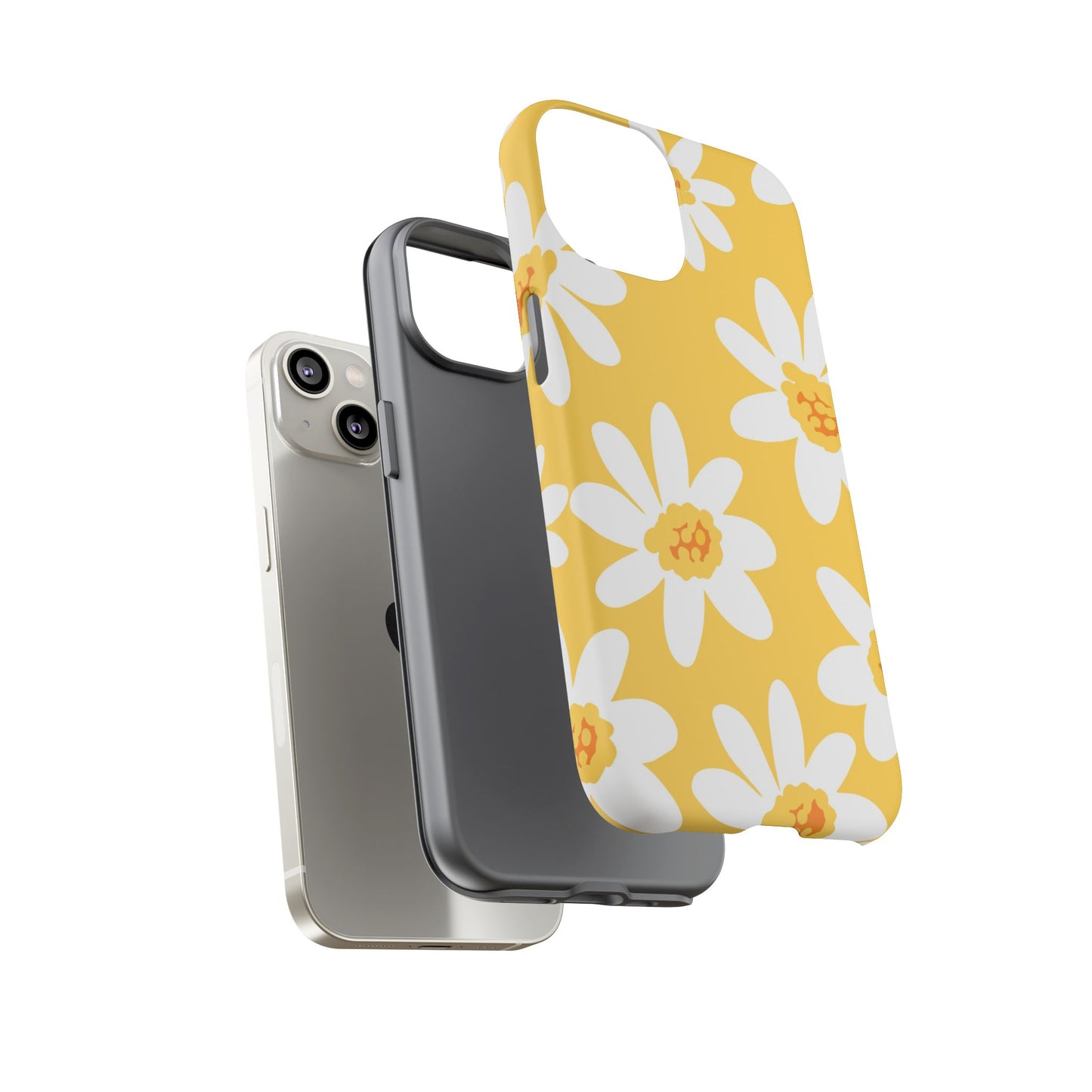 Yellow Daisy Phone Case, Floral Phone Cover, Tough Case, Summer Vibe Accessory, Gift for Nature Lovers, Bright Floral Design