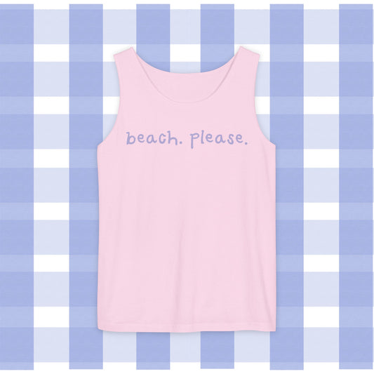 Tank Top - Beach Please Double Entendre Design