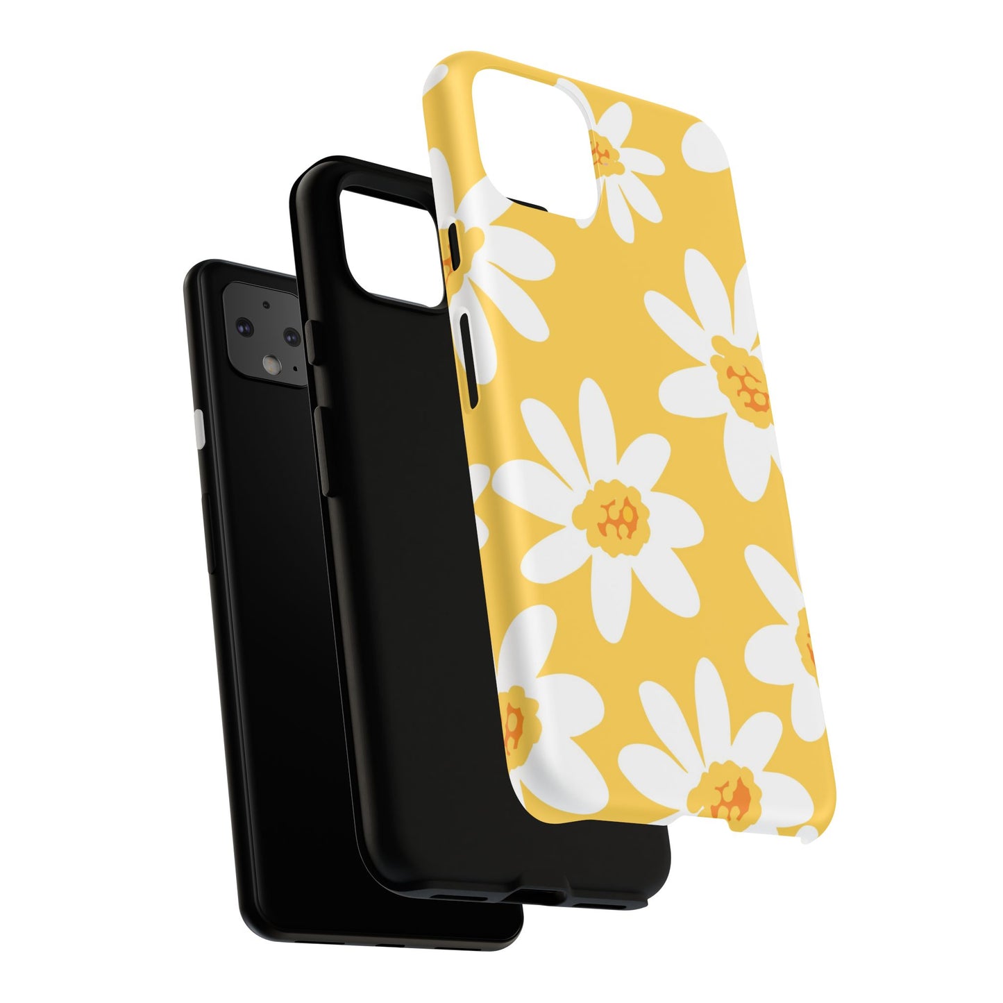 Yellow Daisy Phone Case, Floral Phone Cover, Tough Case, Summer Vibe Accessory, Gift for Nature Lovers, Bright Floral Design