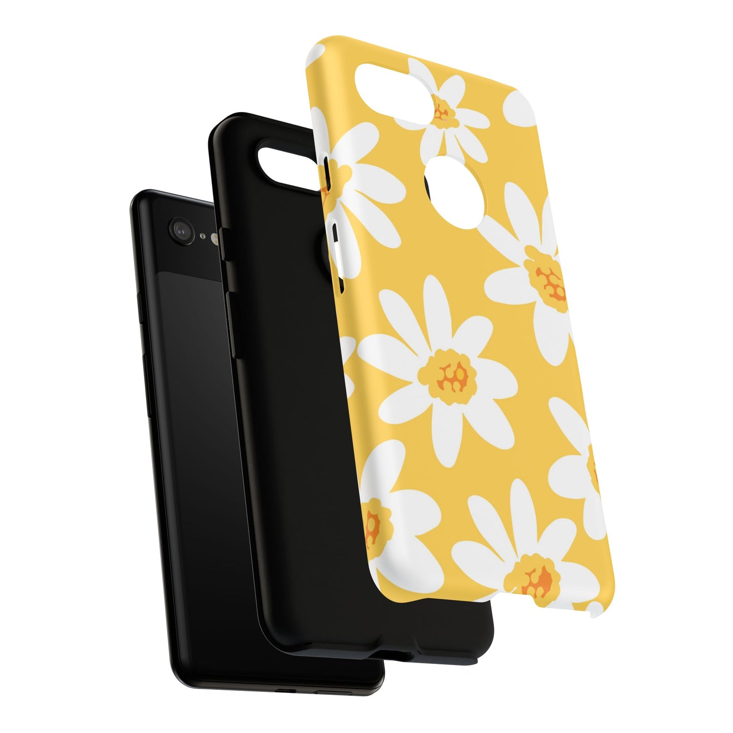 Yellow Daisy Phone Case, Floral Phone Cover, Tough Case, Summer Vibe Accessory, Gift for Nature Lovers, Bright Floral Design