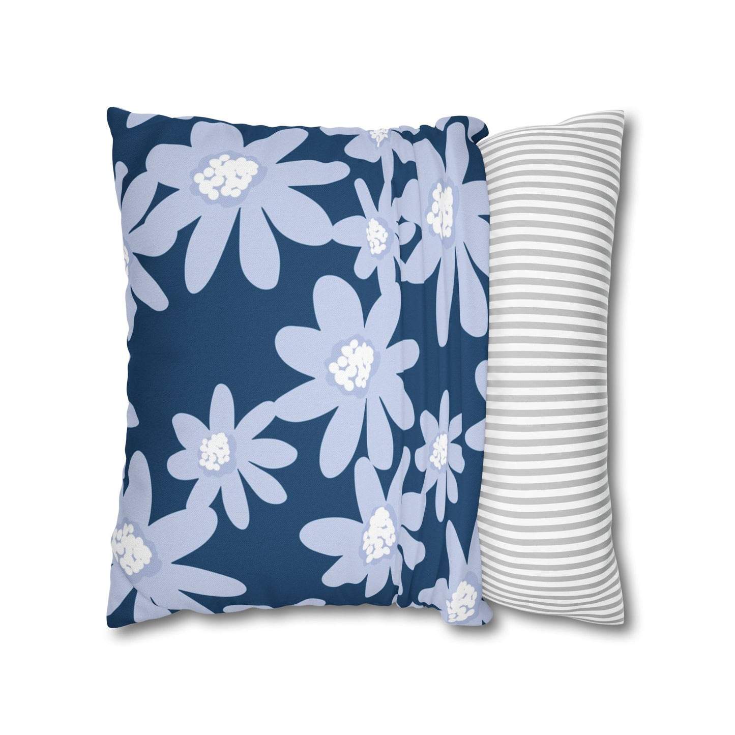 Floral Pattern Square Pillowcase - Cozy Home Decor, Flower Cushion Cover, Living Room Accent, Gift Idea, Spring Home Accessories