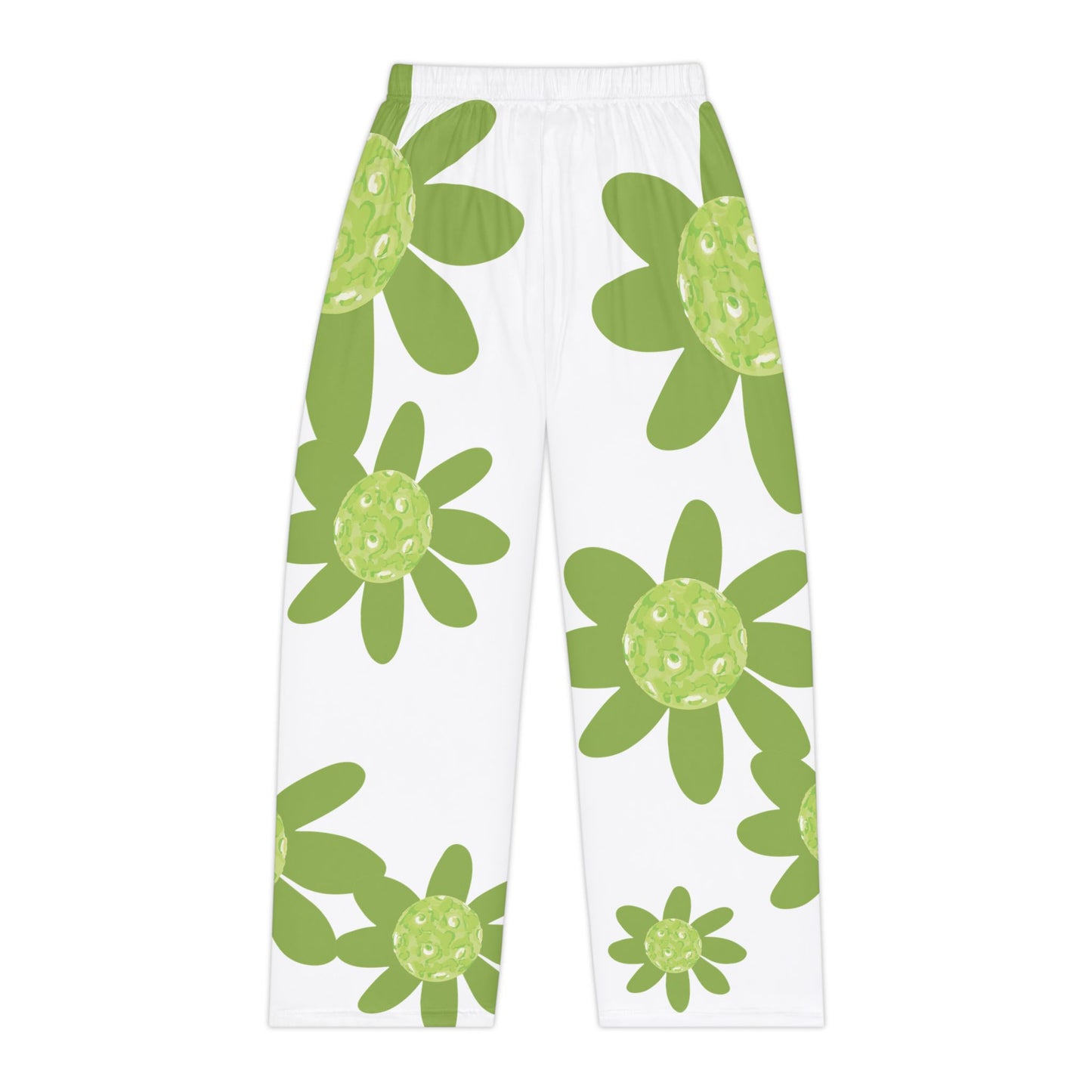 Pickleball Daisy Print Women's Pajama Pants, Cozy Lounge Pants, Sleepwear, Gift for Her, Relaxation Essentials