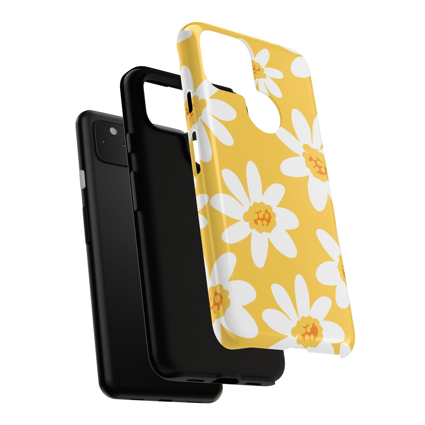 Yellow Daisy Phone Case, Floral Phone Cover, Tough Case, Summer Vibe Accessory, Gift for Nature Lovers, Bright Floral Design