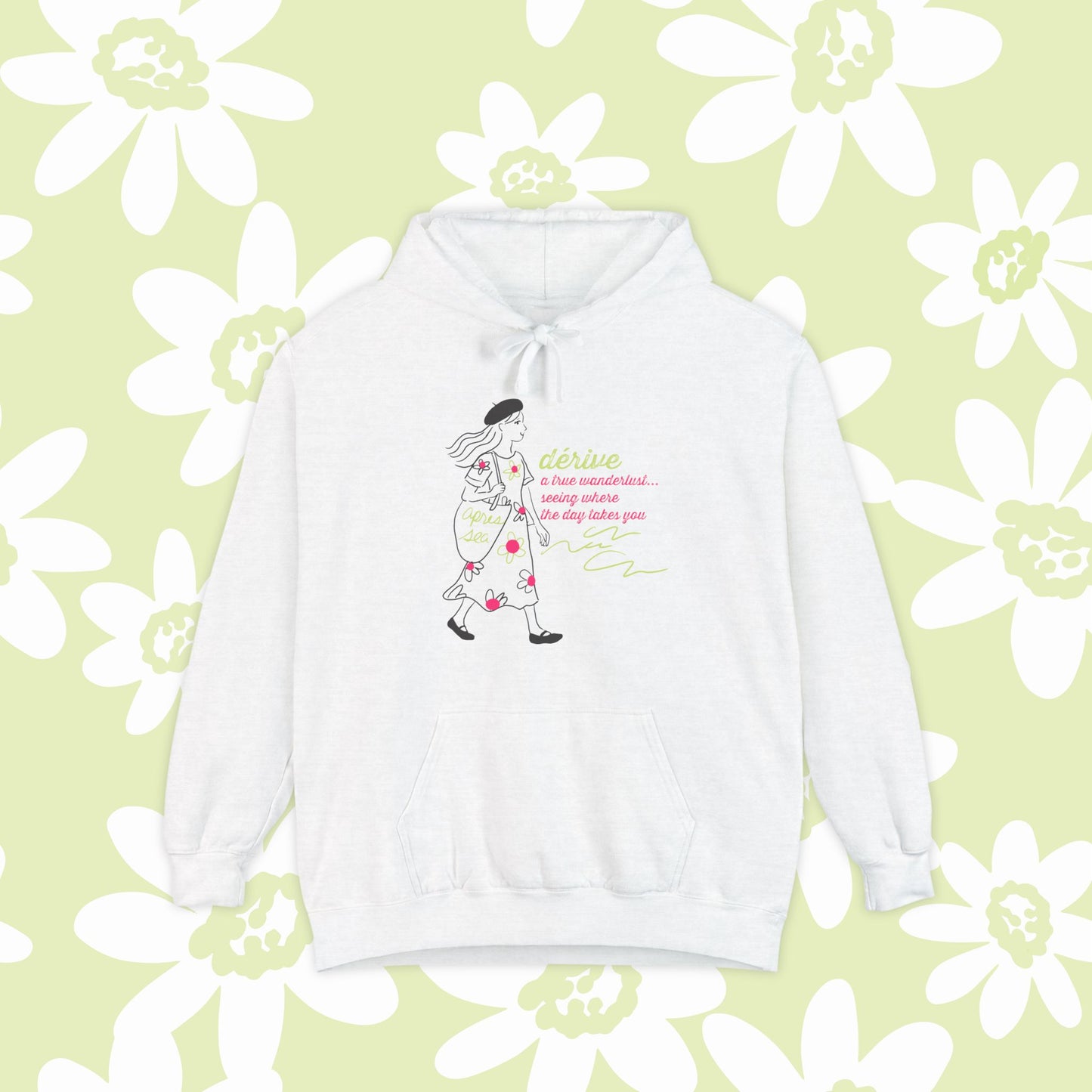 Wanderlust "Derive" Hoodie — French 'Seeing Where the Day Takes You'