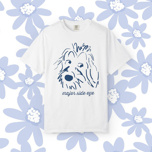 Major Side Eye Dog T-shirt, Funny Pet Lover Shirt, Unisex Gift for Dog Owners, Cute Animal Tee, Casual Everyday Wear